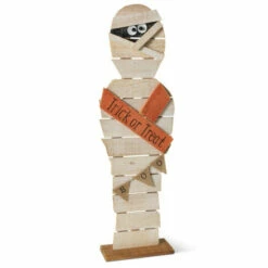 Top 10 ⭐ Gerson Company 32"H Painted Rustic Wood 💀 Halloween Mummy Figurine 😀