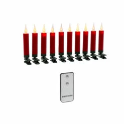 Promo 🔥 The Gerson Company 10pk 4.13"H Infrared Remote Control Red LED Candles 🥰