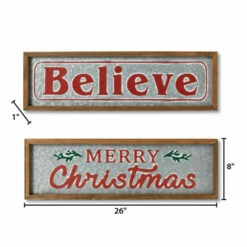 Cheapest ✔️ The Gerson Company 2-Pack 26"L Wood & Metal Holiday Wall Sign ⌛ -Outlet Gerson Store unnamed file 710