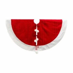 Best Sale 🌟 The Gerson Company 48"L Red Acrylic Pompom Tree 👗 Skirt 🔥