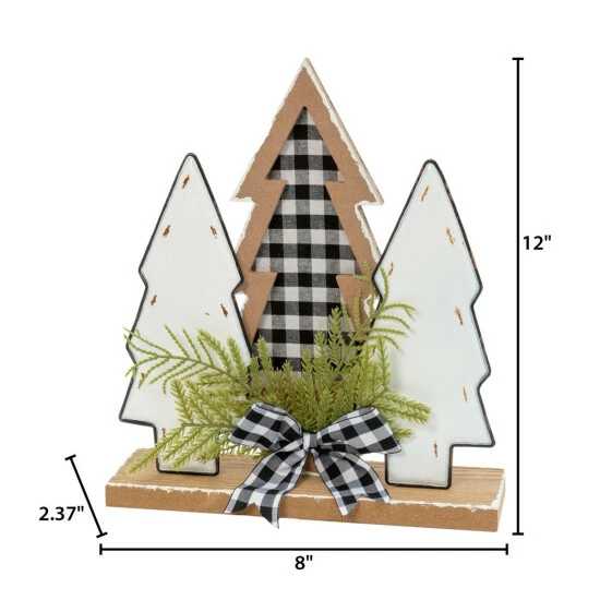 Brand new π The Gerson Company 12"H Wood Holiday Trees W/ Pine And Bow Accent 𧨠4 Brand new π The Gerson Company 12"H Wood Holiday Trees W/ Pine And Bow Accent 𧨠- Image 2