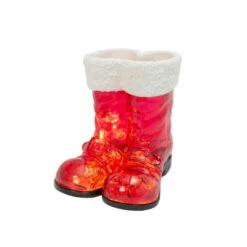 Best Pirce ✨ The Gerson Company 16.3"H LED Lighted Resin Holiday Santa 🥾 Boots ✔️