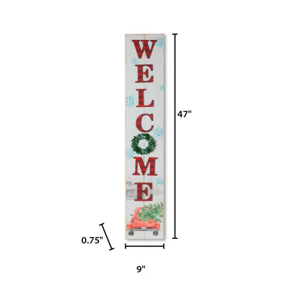 Outlet π The Gerson Company 46.75"H Wood Welcome Truck Porch Sign W/ Wreath π 4 Outlet π The Gerson Company 46.75"H Wood Welcome Truck Porch Sign W/ Wreath π - Image 2