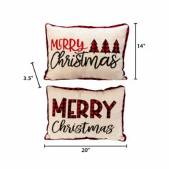 Flash Sale 😍 The Gerson Company 2pk 20"L Fabric Embroidered Merry 🎄 Christmas Pillow 🥰 -Outlet Gerson Store unnamed file 730
