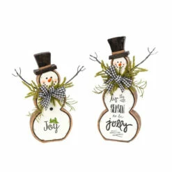 Flash Sale π The Gerson Company 2pk Resin/Metal Snowman Figurines W/ Pine & Bow βοΈ
