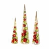 Outlet 🎁 The Gerson Company 3pk Lighted Red & Green Ornament Filled Cone Trees ⭐ -Outlet Gerson Store unnamed file 749