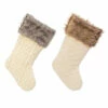 Top 10 🎁 The Gerson Company 2pk 21"L Knit Fabric Stocking W/ Faux Fur Cuff ✨