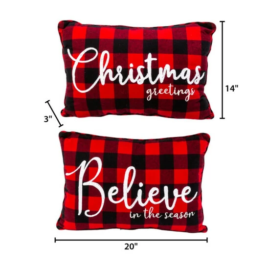 Best reviews of π― The Gerson Company 2pk 20"L Fabric Embroidered Holiday Design Pillow π 4 Best reviews of π― The Gerson Company 2pk 20"L Fabric Embroidered Holiday Design Pillow π - Image 2