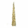 New 🔥 The Gerson Company 65" UL Gold With Silver Accents Tinsel Pop-Up Tree 🔥 -Outlet Gerson Store unnamed file 775
