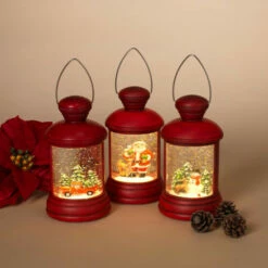 Best Pirce 😀 The Gerson Company Set Of 3 7.4" Lighted Musical Red Water Globes 🎉 -Outlet Gerson Store unnamed file 780