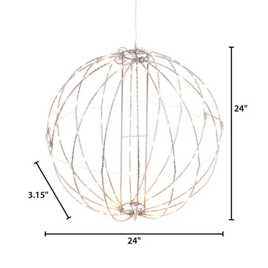 Brand new π₯° The Gerson Company 23.6" Electric Foldable Metal Sphere W/White Lights βοΈ 4 Brand new π₯° The Gerson Company 23.6" Electric Foldable Metal Sphere W/White Lights βοΈ - Image 2