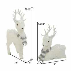 Buy 🔔 The Gerson Company Set Of 2 Deer Figurines With Scarf ❤️ -Outlet Gerson Store unnamed file 814