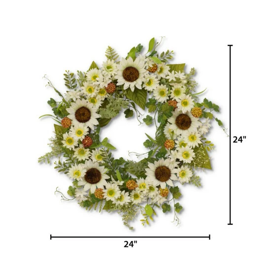 Best Sale π The Gerson Company 24"D Sunflower Wreath With Berry Accents β 4 Best Sale π The Gerson Company 24"D Sunflower Wreath With Berry Accents β - Image 2
