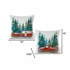 Cheapest 🤩 The Gerson Company Set Of 2 16" Lighted Fabric Holiday Design Pillows ✨ -Outlet Gerson Store unnamed file 820