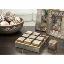 Top 10 ❤️ The Gerson Company Mango Wood W/Metal Inlay Heritage Tic Tac Toe Game ✔️ -Outlet Gerson Store unnamed file 845