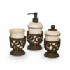 Best Pirce 🔔 The Gerson Company Cream Ceramic 3pc Vanity Set W/Acanthus Metal Bases ❤️ -Outlet Gerson Store unnamed file 853