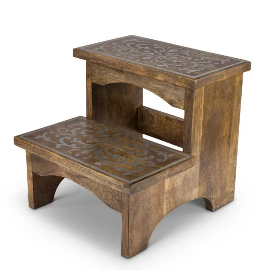 Outlet π― The Gerson Company Heritage Collection Mango Wood And Metal Step Stool β¨ 3 Outlet π― The Gerson Company Heritage Collection Mango Wood And Metal Step Stool β¨