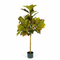 Best reviews of 🛒 The Gerson Co. Real Touch Realistic Croton In Plastic Pot W/ Faux Dirt 🔔