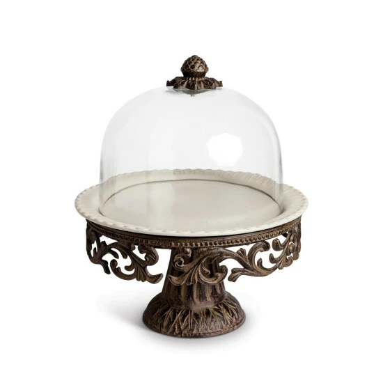 Wholesale π Gerson GG Collection Glass Domed Cake Pedestal W/ Brown Metal Base & Plate β€οΈ 3 Wholesale π Gerson GG Collection Glass Domed Cake Pedestal W/ Brown Metal Base & Plate β€οΈ