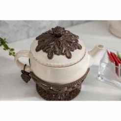 Brand new 😍 Gerson GG Collection Cream Ceramic 32oz Teapot W/ Acanthus Leaf Metal Base 🔥 -Outlet Gerson Store unnamed file 905