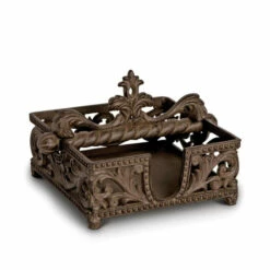 Buy 🧨 Gerson GG Collection Acanthus Leaf Brown Cast Metal Napkin Holder ✨